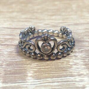 Pandora Sterling Silver 925 Cubic Zirconia Tiara Ring Size 6.5